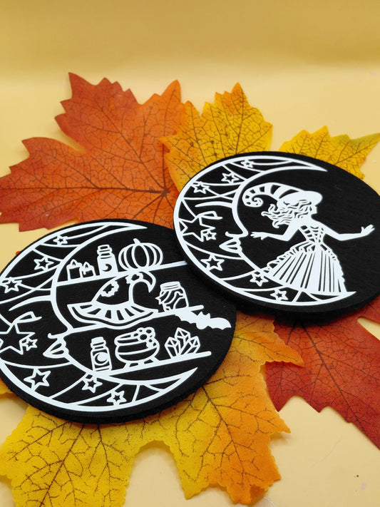 Halloween Filz-Untersetzer 2er Set