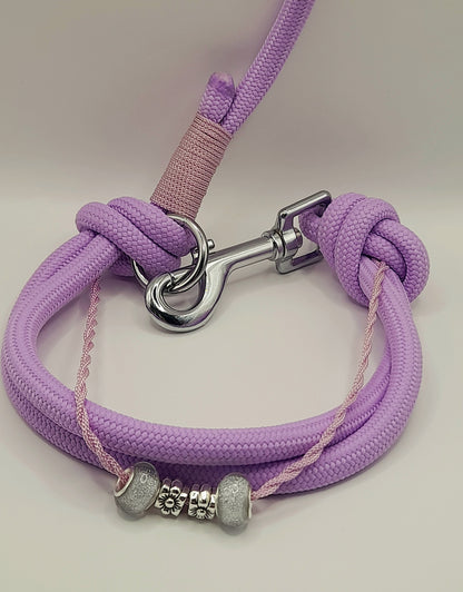 Hundeleine "Lavendeltraum" mit integriertem Halsband – Stil, Sicherheit & Komfort vereint